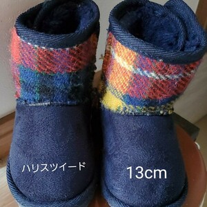 ムートンブーツ ハリスツイード キッズ 13cm