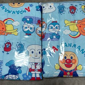 アンパンマン お昼寝敷きパッド(ブルー)◇新品未使用 青 かわいい プレゼント 贈り物 乳幼児 保育園 2個セット
