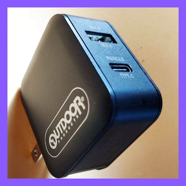 OUTDOOR PRODUCTS USB充電器 Type-Cと Type-A 折りたたみ式プラグ USB-A USB-C