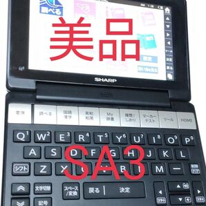 【美品】シャープ電子辞書 Brain PW-SA3 USB充電ケーブル付