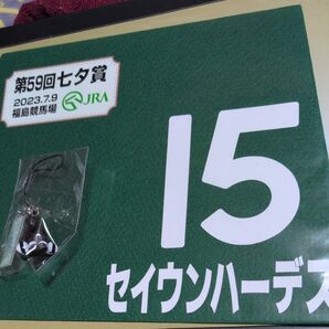 ▽【セイウンハーデス】第59回七夕賞 2023.7.9 福島競馬場 セイウンハーデス ミニゼッケン&ストラップ