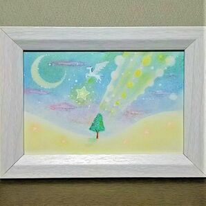 パステルアート ペガサス翔ける丘の上の夢 パステル画原画
