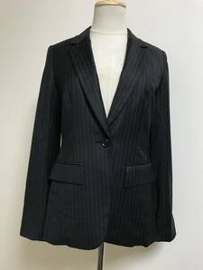  beautiful goods * M pull mie black stripe tailored jacket made in Japan S*7249