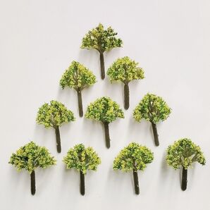 Nゲージ 黄色の花の木 35mm ツリー 5本セット ジオラマ 菜の花