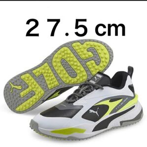 27.5cm【新品未使用】メンズプーマ ゴルフシューズ GSファスト 376357-06(ホワイト×イエロー)プロ使用モデル