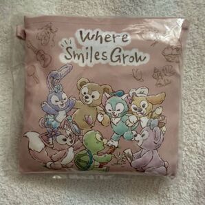 ダッフィー&フレンズ "Where Smiles Grow" ピンク 未使用 エコバッグ
