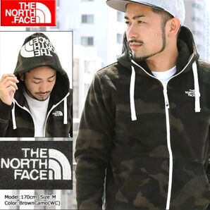 希少 THE NORTH FACE カモフラ フリース Mサイズ ノースフェイス リアビューフルジップ 迷彩 NT12340