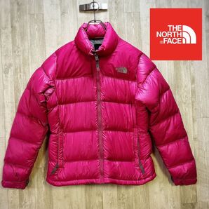 【海外限定】 ノースフェイス ダウンジャケット 155cm〜165cm ピンク 85M 700フィル