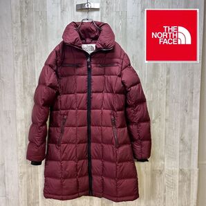 【海外限定】 ノースフェイス バーガンディ ロングダウン レディース 100/XL 170cm〜180cm