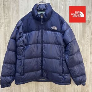 【海外限定】 ノースフェイス ヌプシ 700フィル ダウン レディース 90/L 160cm〜170cm ネイビー
