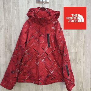 【海外US限定】 ノースフェイス レッド スノーボードウェア レディース 90/L 160cm〜170cm