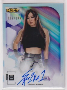 WWE IO SHIRAI AUTO 2020 TOPPS Chrome ON CARD AUTOGRAPH /199 枚限定 NXT 紫雷イオ ( しらいいお ) 直筆 サイン プロレス スターダム