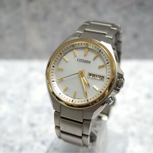 CITIZEN シチズン 腕時計 エコドライブ ソーラー 稼働品 アテッサ ゴールド コンビ メンズ 希少