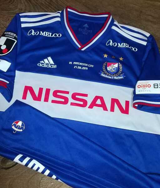 値下げ交渉 2019年 横浜Fマリノスvsマンチェスターシティ 選手支給品 仲川 adidas 検/YOKOHAMA MARINOS MANCHESTER CITY MATCH ISSUE SHIRT