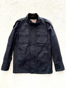 roberto cavalli size50 top class fur attaching military jacket Biker jacket blouson Italy made ro belt kavali men's 