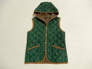 [ free shipping ] smock shop :SMOCK SHOP! green quilt . lining is Brown : fleece & piping : the best * size S