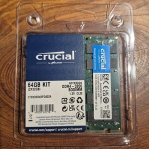 Crucial DDR4-3200 32GB×2(合計64GB)SO-DIMM|中古・動作良好|CT2K32G4SFD832A