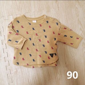 恐竜柄 長袖 トレーナー 90cm 男の子 ベビー服