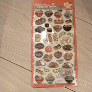 食べ物 ラーメン ボンボンドロップシール シール レトロ 立体シール BONBON DROP