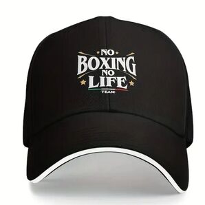 NO BOXING NO LIFE ノーボクシングノーライフ アジャスターキャップ ブラック サイズフリー