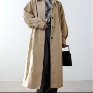 ap retroベージュ トレンチコート ロングコート ステンカラーコート