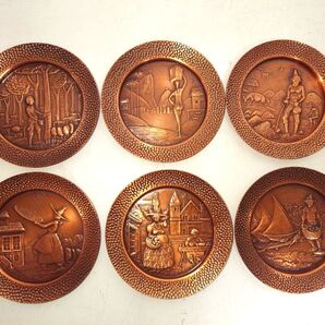 銅製コースター COBRARTE ブラジル伝統工芸 浮彫り二コーヒー農園 Coffeeカフェ cafe 珈琲 喫茶店 銅皿