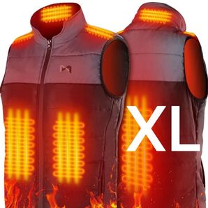 電熱ベスト 隠れ式電熱スイッチ 収納袋&洗濯ネット&日本語説明書付き XL