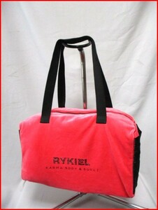 RYKIEL　KARMA BODY&SOUL/リキエル カルマ ボディアンドソウル◇ボストンバッグ　ベロア風　中綿入り　W41cm