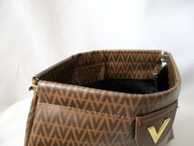 MARIO VALENTINO/マリオヴァレンティノ◇セカンドバッグ　クラッチ　イタリア製　BR　モノグラム　保管袋付　W27.5cm_画像5