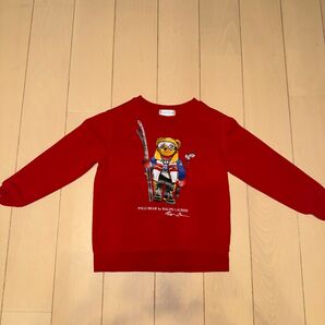 POLO RALPH LAUREN ポロベア スキー スウェット トレーナー レッド 2歳用