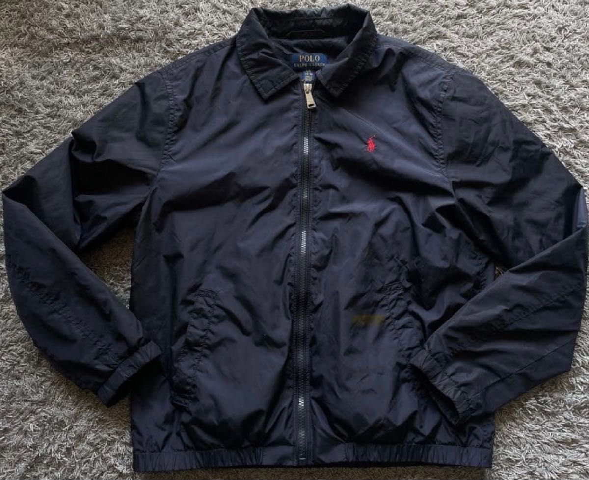 ラルフローレン　ナイロン　スイングトップ　ブルゾン　ドリズラー　ジャケット　キッズL RALPH LAUREN ネイビー　