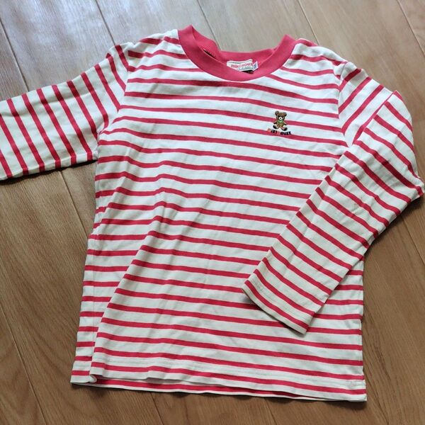 ミキハウス 長袖Tシャツ ボーダー くま