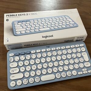 ロジクール ワイヤレスキーボード PEBBLE KEYS 2 K380s ブルー