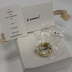 R.ALAGAN SNAKE RING AS-IS STERLING SILVER YGP size:15