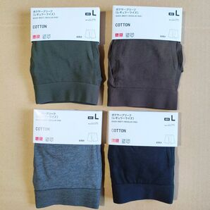 L コットン ボクサーブリーフ パンツ 新品 UNIQLO ★現行最新モデル! 4枚 綿 下着 レギュラーライズ ユニクロ