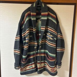 ローレン ネイティブ ガウン カーディガン ハンドニット rrl ビンテージ