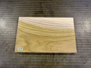 希少銘木（欅）縮み杢 笹杢 （300×188×27）mm 1枚　乾燥済み　無垢一枚板 送料無料 [1618]　ケヤキ けやき 木材 板 薄板 花台 素材
