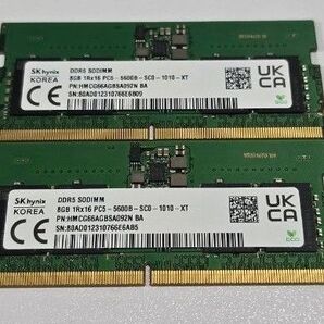 SK-Hynix 8GB×2 16GB DDR5 5600 SODIMM PC5-5600 ノートPC用 メモリー