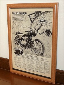 1974年 USA 洋書雑誌広告 額装品 Tracy designs custom accessoriesトレイシー カフェレーサー / Honda ホンダ CB750 ( A4サイズ ）