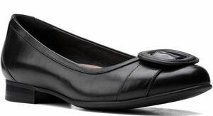  бесплатная доставка Clarks 24cm Flat черный чёрный Wedge кожа кожа Loafer балет формальный туфли-лодочки офис ботинки RR19