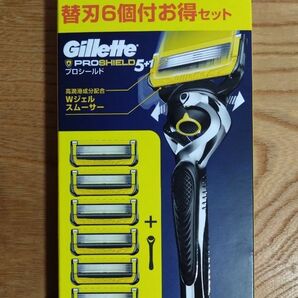 【パッケージにダメージ有り】ジレット プロシールド ホルダー 替刃6コ付お得セット 新品未開封 純正品