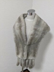 [ free shipping ]A007 sapphire mink fur real fur shawl stole cape Japanese clothes . equipment coming-of-age ceremony New Year two ream bolero 