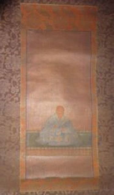 Rare antique temple high priest priest monk silk painting hand-painted hanging scroll Buddhism temple painting Japanese painting antique art, Artwork, book, hanging scroll