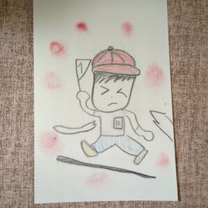 運動会 男の子 かけっこ 1等賞 イラスト 子供の絵 子供が描いた絵