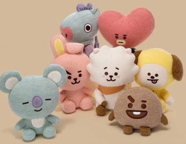 【新品未開封】BT21ニットぬいぐるみ7種セット KOYA,RJ,SHOOKY,MANG,TATA,CHIMMY,COOKY