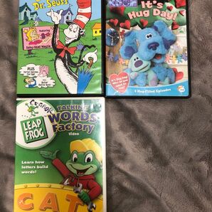 英語 DVD 3本 (Dr.Seuss LEAPFROG Blue’sRoom)