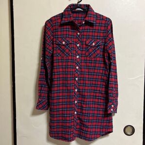 チェックシャツワンピース