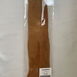 作新学院高等学校 ハイソックス キャメル 24-26cm 未使用