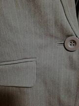 スーツ2点セット　レディース　(ジャケット＋パンツ)　5号　グレー ストライプ 【MAA-869】_画像3