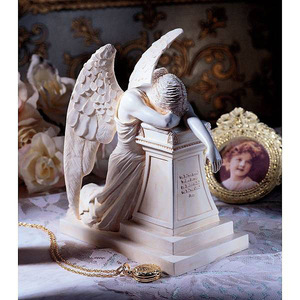西洋彫刻 悲しみのモニュメント天使の彫像インテリ / ガーデニング 教会 聖霊 庭園 園芸 芝生 記念品 誕生日プレゼント贈り物（輸入品